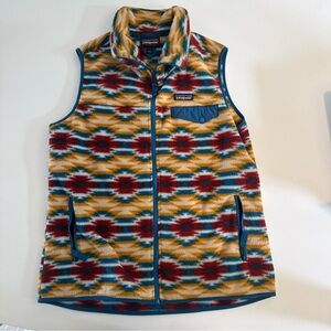 Patagonia Synchilla Vest Women’s Size L Snap Fleece Zip Wild Desert Aztec Print